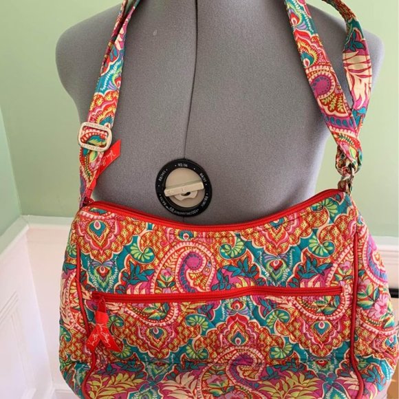 Vera Bradley Orange Purse Paisley In Paradise Retired - Picture 5 of 7
